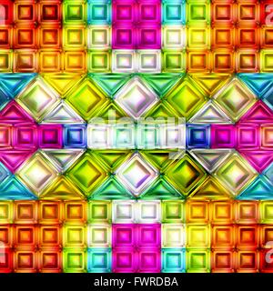 Nahtlose Textur des abstrakten glänzend bunten geometrischen Formen Stockfoto