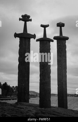 Sverd ich Fjell Schwerter in Stavanger Stockfoto