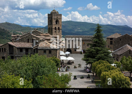 Aínsa Altstadt. Huesca. Aragón. Spanien Stockfoto