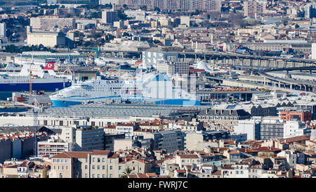 MARSEILLE, VUE PANORAMIQUE, BDR FRANKREICH 13 Stockfoto