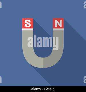 Neodym-Magneten. Vektor-flachen Design. Stock Vektor