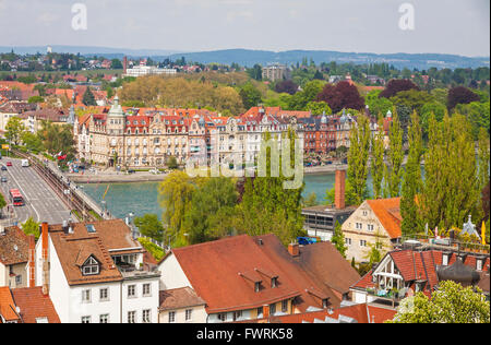 Luftaufnahme der Stadt Konstanz, Baden-Württemberg Staat, Deutschland Stockfoto