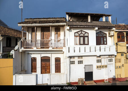 Straßenbild und Architektur in der historischen Festung Galle, Galle, Sri Lanka Stockfoto