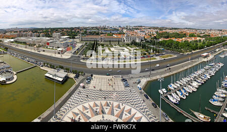 Panoramablick auf der Gemeinde von Santa Maria de Belém in Lissabon, Portugal Stockfoto