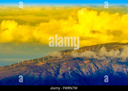 Windpark auf Maui Stockfoto