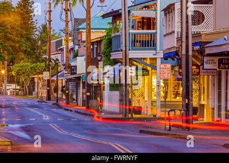 Vordere Straße Lahaina auf Maui Stockfoto