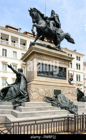 Denkmal für Victor Emmanuel II, Riva Degli Schiavoni, San Marco, Venedig, Italien Stockfoto