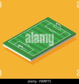 Fußball Feld stilisiert isometrische Stock Vektor