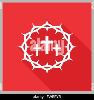 Dornenkrone flach Stock Vektor