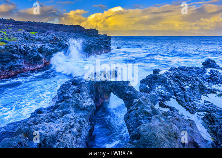 Kapalua Küste und Molokai Ansichten, Maui Stockfoto