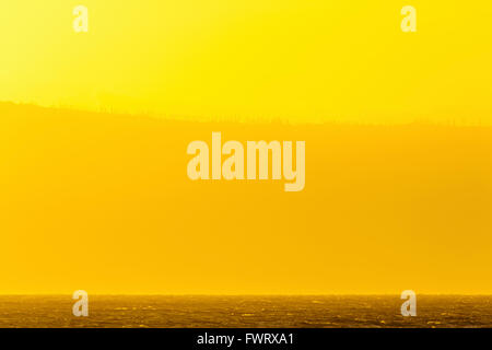 Blick von Lanai von Maui bei Sonnenuntergang Stockfoto