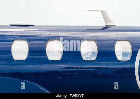 Private Flugzeuge teilweise Detail auf dem Display auf der Singapore Airshow 2016 Stockfoto