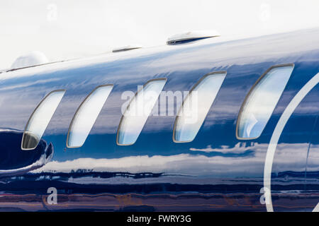 Private Flugzeuge teilweise Detail auf dem Display auf der Singapore Airshow 2016 Stockfoto
