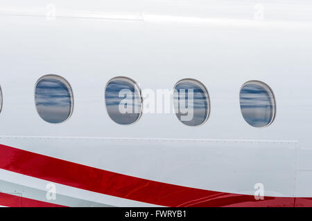 Private Flugzeuge teilweise Detail auf dem Display auf der Singapore Airshow 2016 Stockfoto