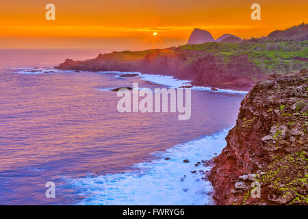 Poelua Bay und North Coast, Maui Stockfoto