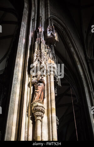 Wien, Österreich - 26. Oktober: Der Heilige auf der Stelle an der Domkirche St. Stephan am 26. Oktober 2013 in St. Stephan Cathedral. Seine m Stockfoto