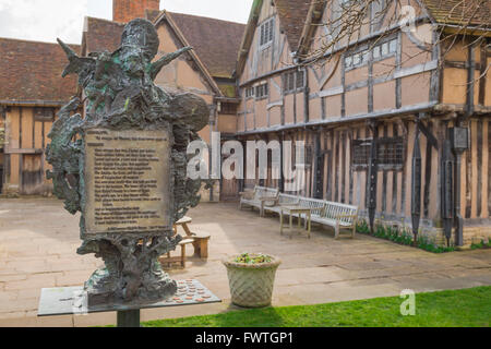 Hall's Croft Stratford Upon Avon, Blick auf die Rückseite von Hall's Croft, dem jakobinischen Haus von Shakespeares Tochter Susanna und ihrem Ehemann Dr. John Hall. Stockfoto