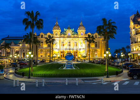 Das Monte Carlo Casino, Glücksspiel und Unterhaltung Komplex in Monte Carlo, Monaco, Cote de Azul Europa. Stockfoto