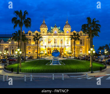 Das Monte Carlo Casino, Glücksspiel und Unterhaltung Komplex in Monte Carlo, Monaco, Cote de Azul Europa. Stockfoto