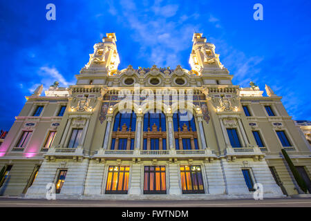 Opernhaus in Monte Carlo Monaco, Cote de Azul Europa. Stockfoto