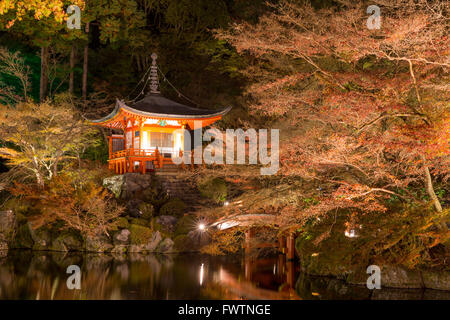 Daigoji Tempel Shingon buddhistischer Tempel in der Nacht in Daigo Kyoto Japan Stockfoto