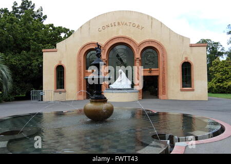 Touristenattraktion, The Conservatory in Fitzroy Gardens Melbourne Victoria Australien Stockfoto