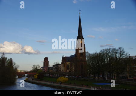 Dreikönigskirche Frankfurt Stockfoto