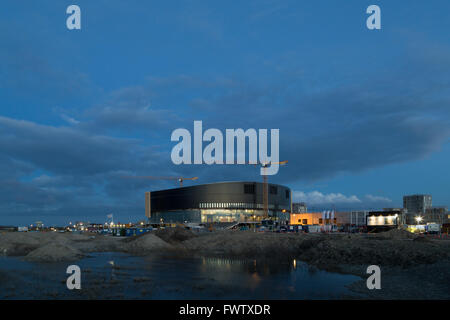 Kopenhagen, Dänemark - 7. April 2016: Bau der Royal Arena, eine bevorstehende Mehrzweck-indoor-Arena. Stockfoto