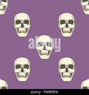 nahtlose Muster mit Totenköpfen Stock Vektor