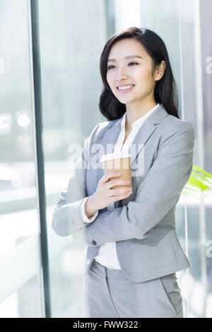 Geschäftsfrau, eine Kaffee-Pause Stockfoto
