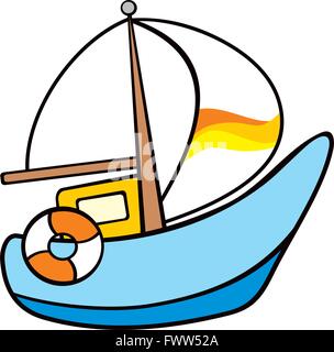 Segeln auf dem Meer Stock Vektor