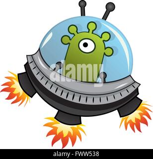 Fliegende Untertasse Stock Vektor