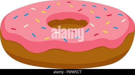 Süße rosa Donut Vektor Stock Vektor