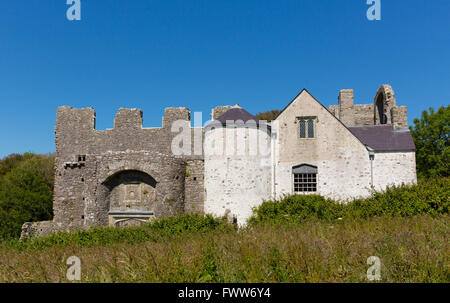 Oxwich schloss die Gower Halbinsel South Wales UK Stockfoto