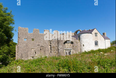 Oxwich schloss die Gower Halbinsel South Wales UK Stockfoto