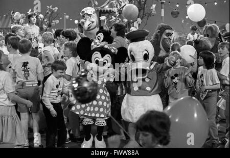 Zeigen Sie Zum Geburtstag von Donald Duck, Deutschland 1984, Moderator: Michael Schanze. Stockfoto