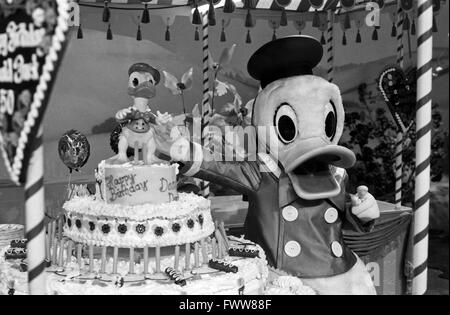 Zeigen Sie Zum Geburtstag von Donald Duck, Deutschland 1984, Moderator: Michael Schanze. Stockfoto
