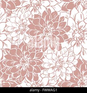 Hand Unentschieden nahtlose Blumenmuster. Stock Vektor