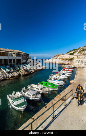 Port de Callelongue Les Goudes Marseille Frankreich Paca Stockfoto