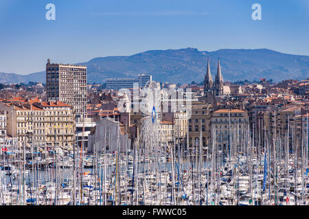 Vieux Port Marseille Frankreich Stockfoto