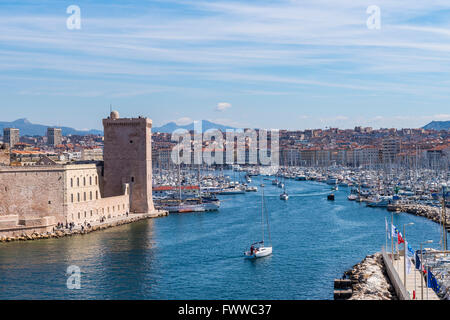 Port de Marseille Bouche du Rhone Frankreich Stockfoto