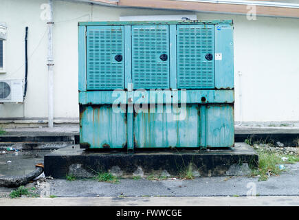 Blaue Industrieanlage Stockfoto