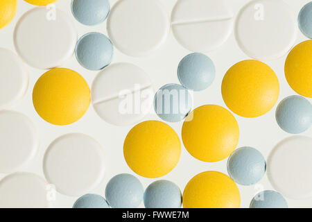 Farbe Pillen Makroaufnahme Stockfoto