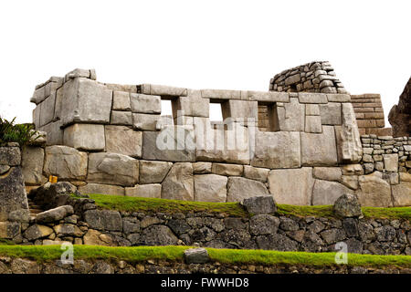 Machu Picchu Tempel der drei Fenster Stockfoto