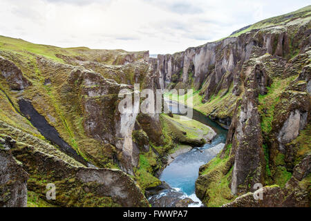 Fjadrargljufur Canyon, Natur Islands, schöne Landschaft Stockfoto