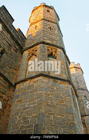 Fragment des Torhaus in Battle Abbey in East Sussex in England. Diese Benediktiner-Abtei wurde nach der Schlacht von Hastings errichtet. Stockfoto