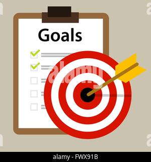 Ziele Vektor Icon Erfolgskonzept Business Strategie Stock Vektor