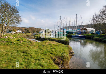 Das malerische Dorf Gweek am Ufer des Helford River in der Nähe von Helston in Cornwall Stockfoto