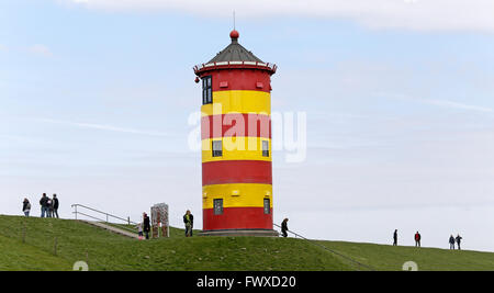 Senken Sie Pilsum Leuchtturm, Ostfriesland, Niedersachsen, Deutschland Stockfoto