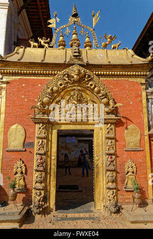 Das goldene Tor (Sun Dokha), Bhaktapur, Kathmandu-Tal, Nepal Stockfoto